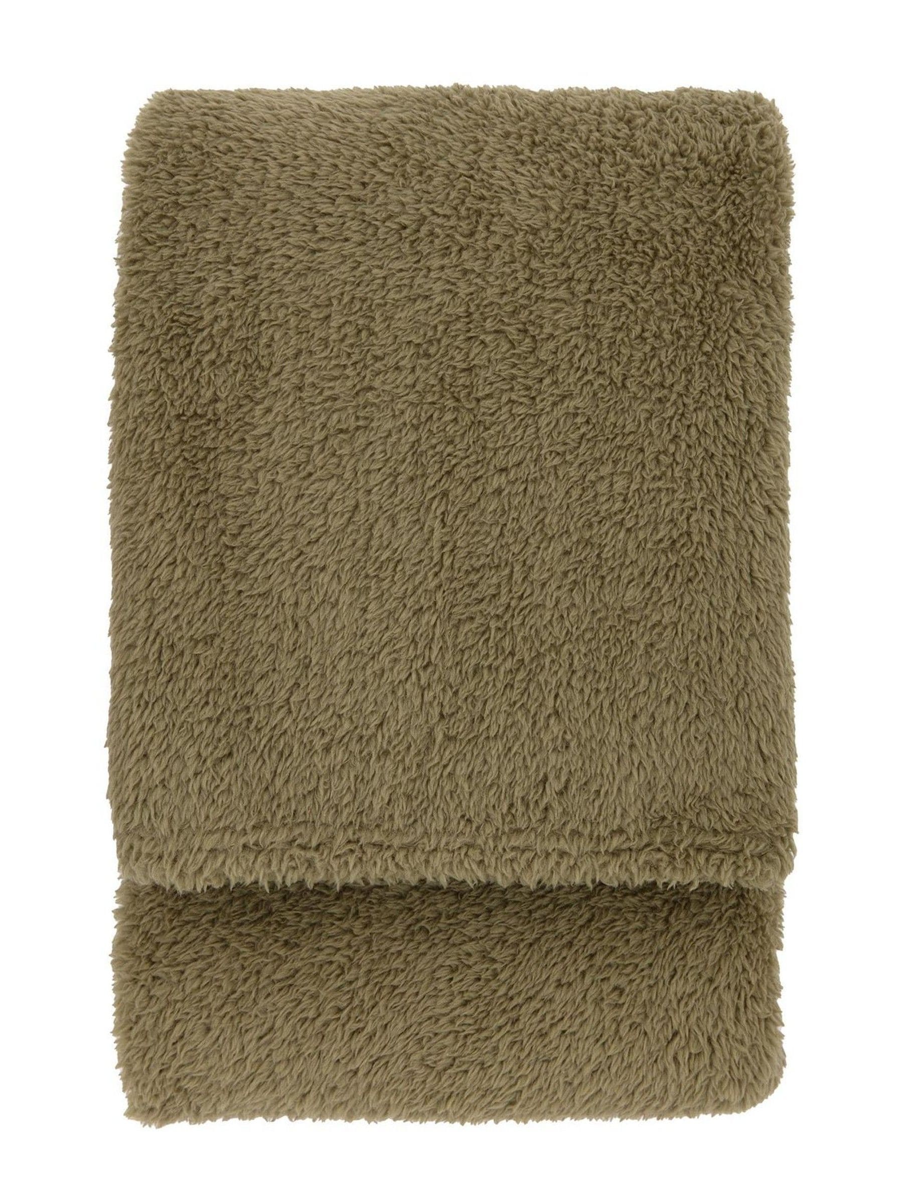 Gallery Home Green Teddy Fleece Throw - British product