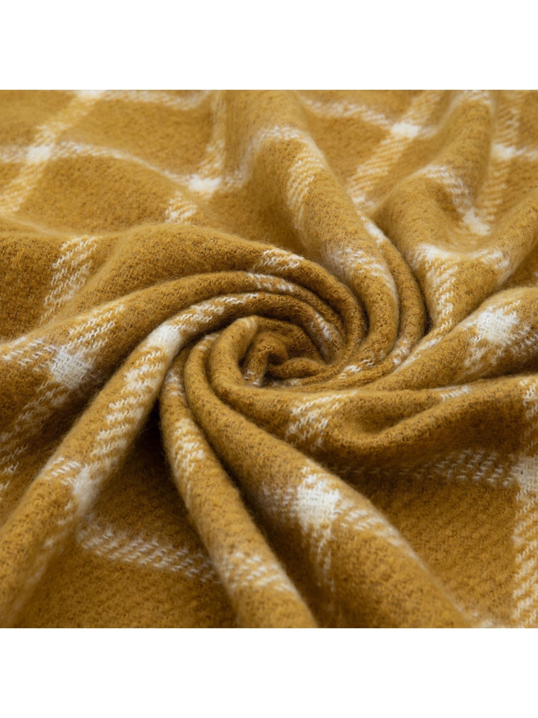 Gallery Home yellow check throw 130x200cm (British brand)