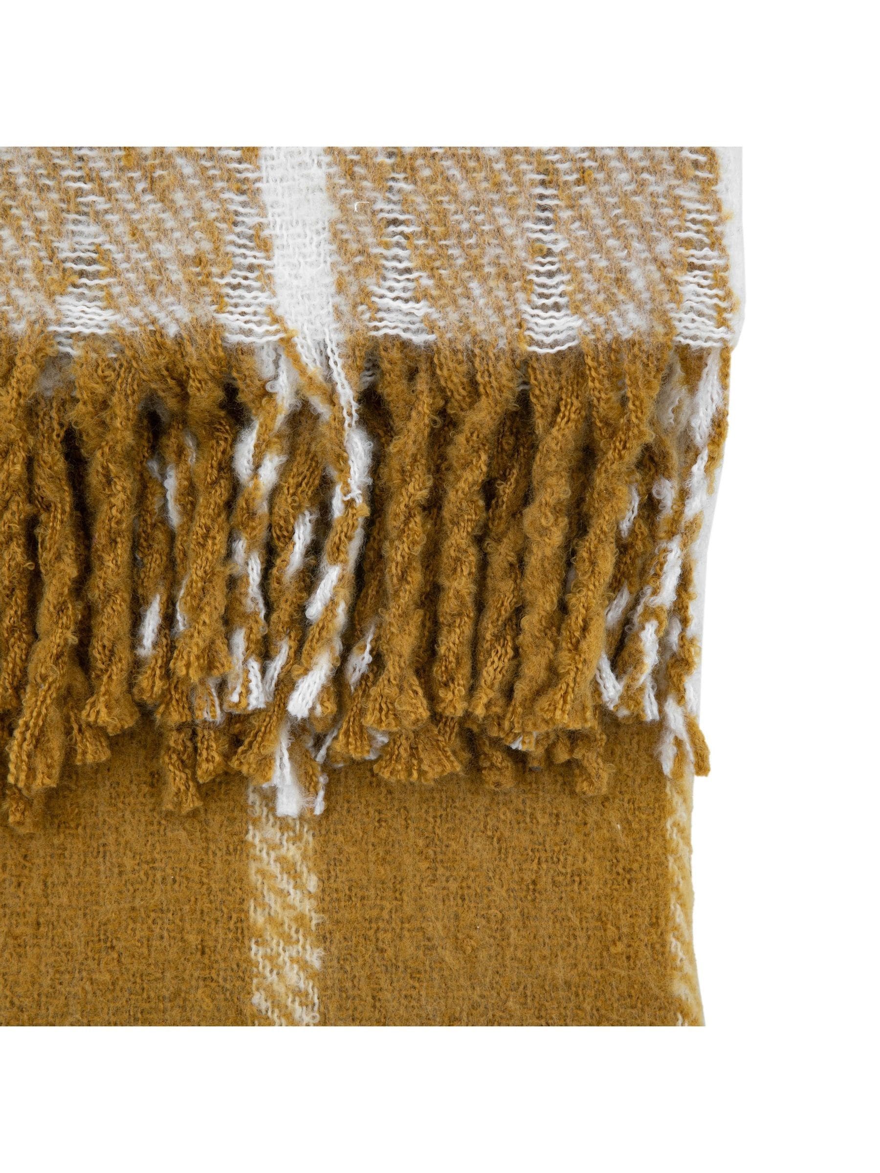 Gallery Home yellow check throw 130x200cm (British brand)