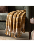 Gallery Home yellow check throw 130x200cm (British brand)