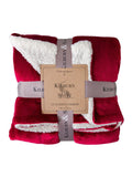 Gallery Home red sherpa throw with flannel and sherpa, UK version