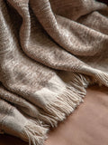 Gallery Home natural willow chenille throw blanket (British brand)
