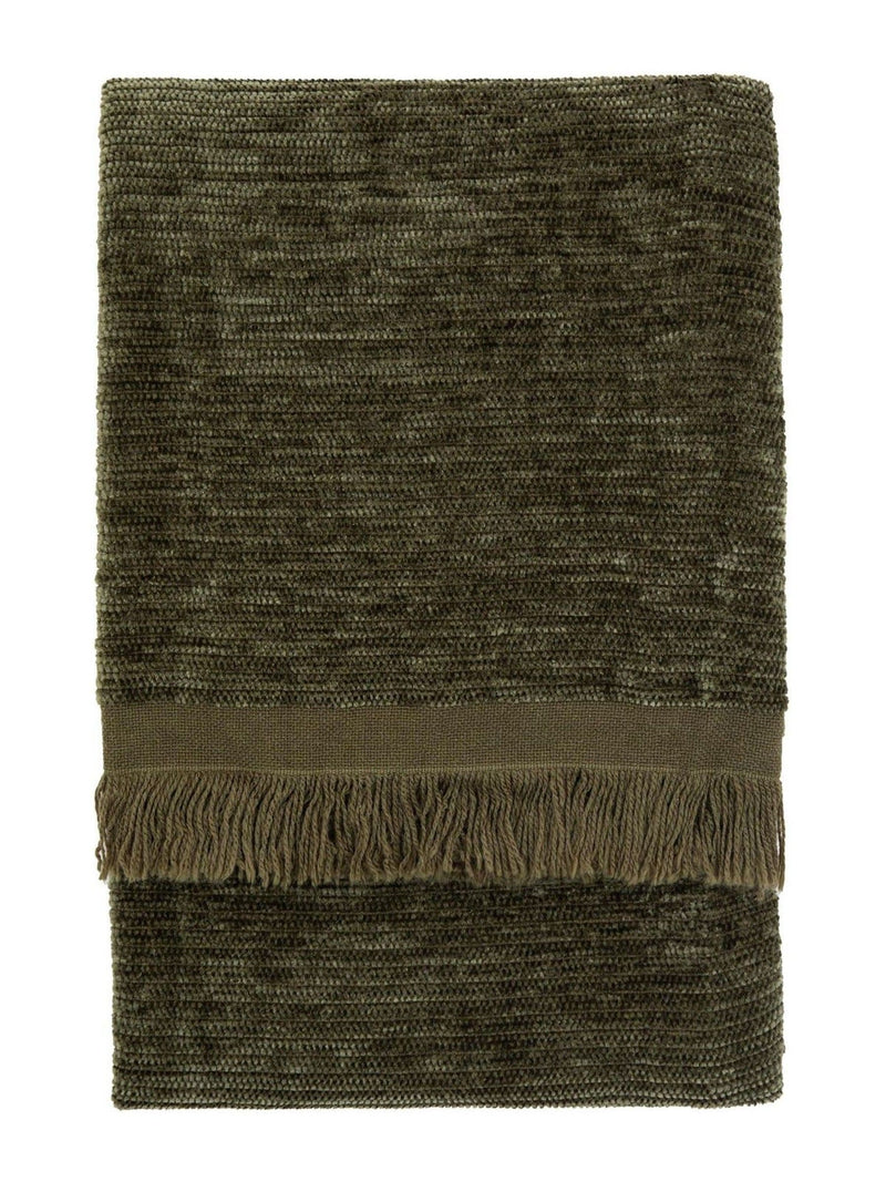 Gallery Home Green Willow chenille throw - British product