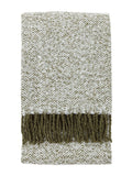 Gallery Home green herringbone faux fur throw - British product