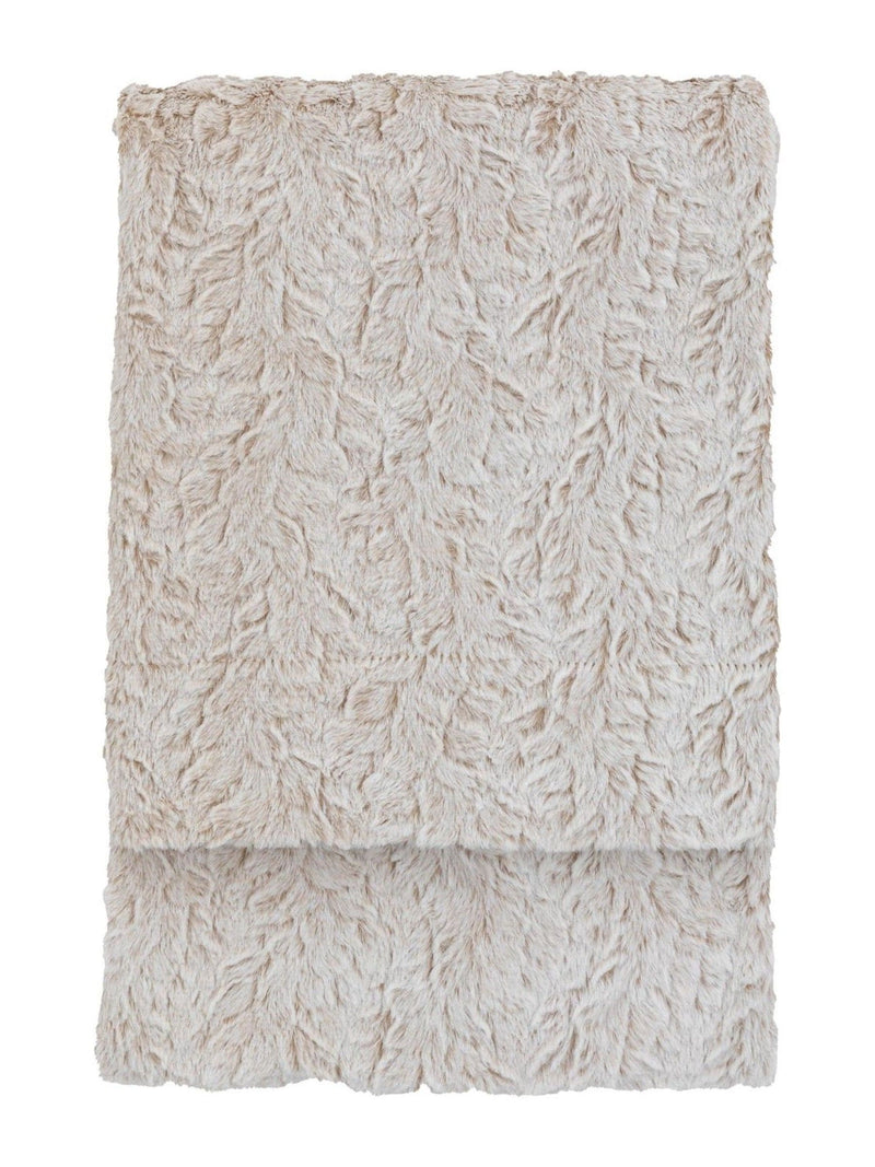 Gallery Home Natural Hampshire faux fur throw, UK version