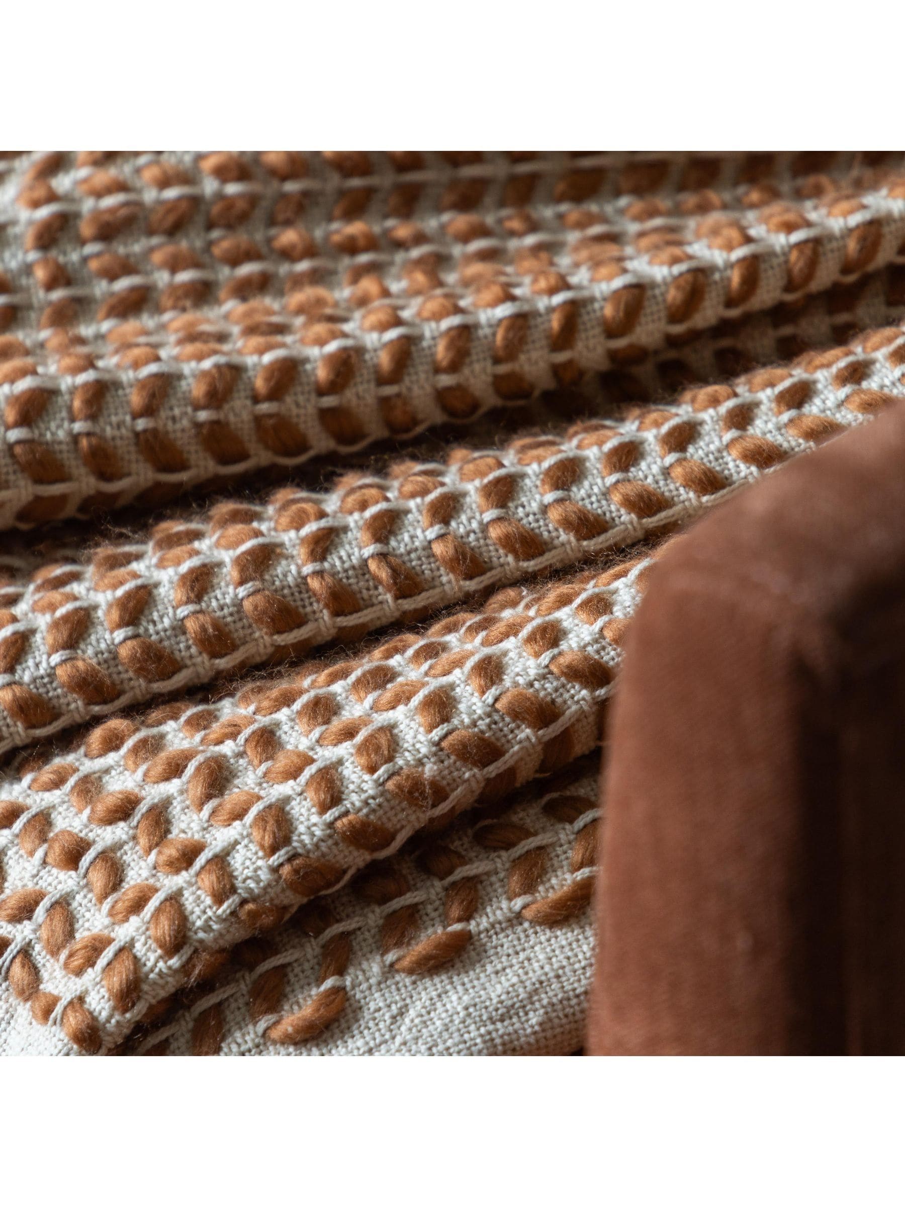 Gallery Home orange woven throw (British brand)