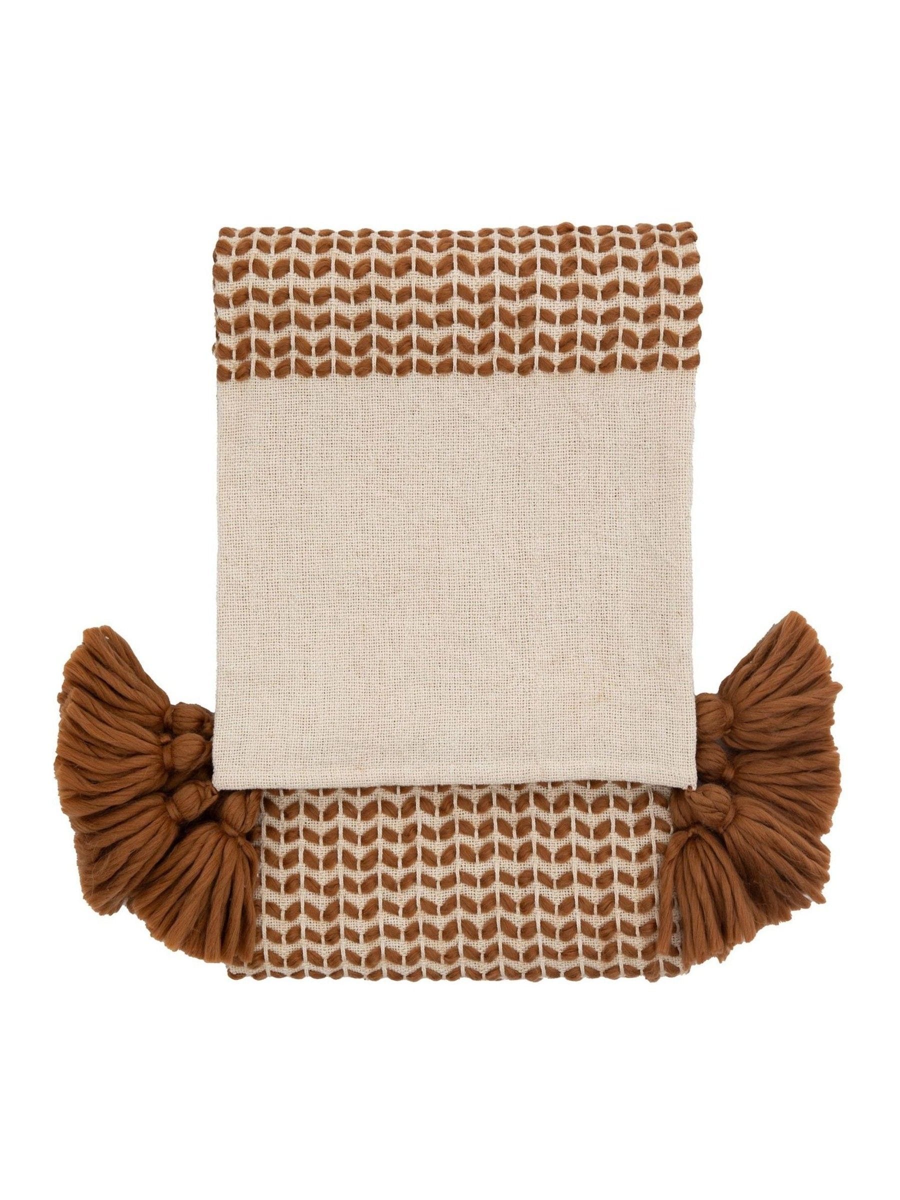 Gallery Home orange woven throw (British brand)