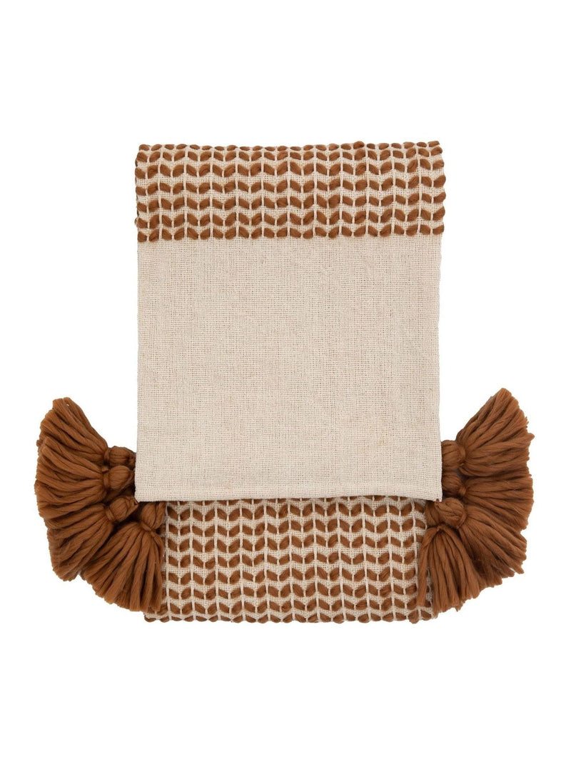 Gallery Home orange woven throw (British brand)