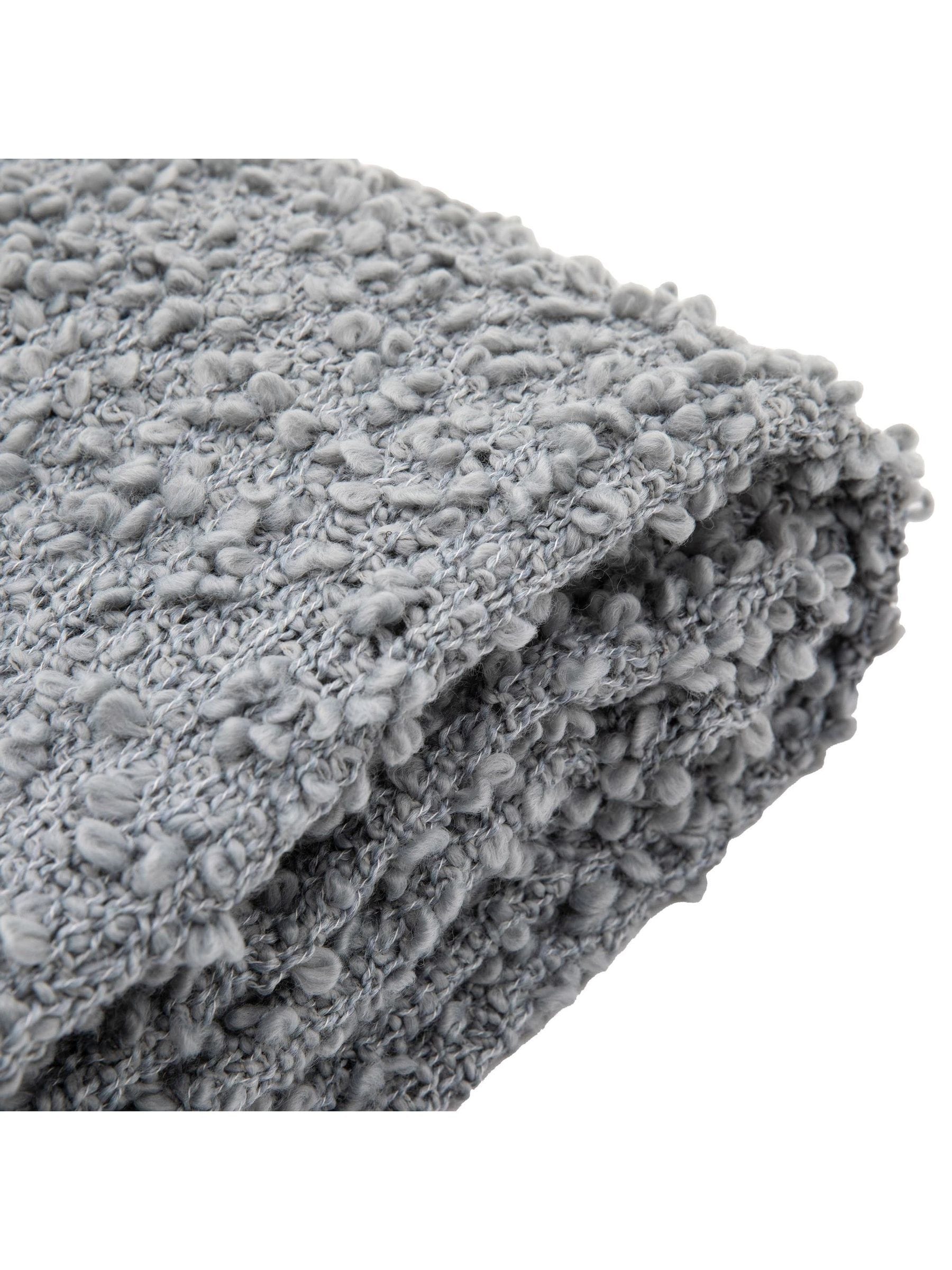 Gallery Home grey boucle throw 200x130cm, UK version