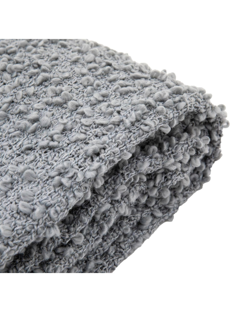 Gallery Home grey boucle throw 200x130cm, UK version