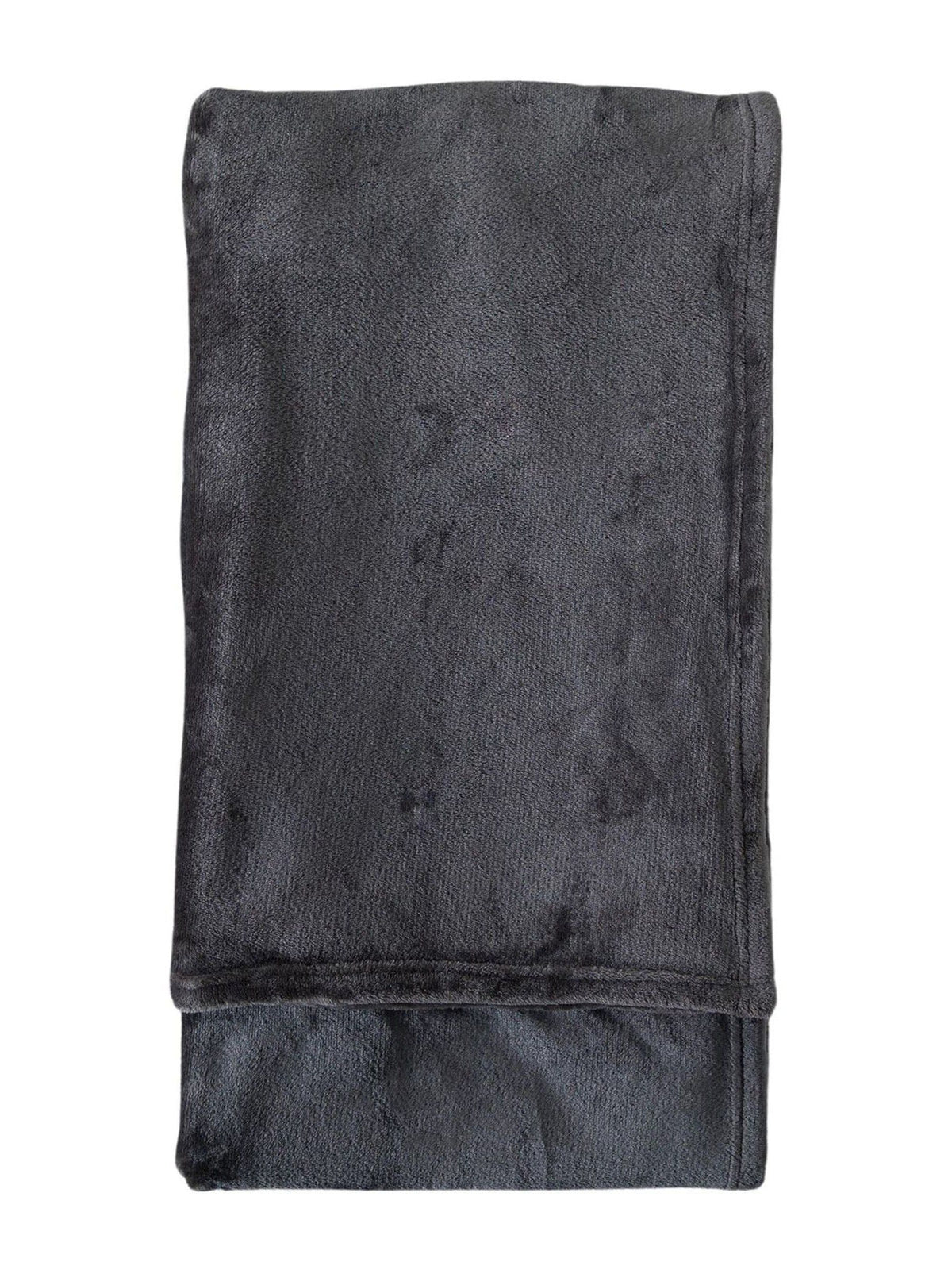Gallery Home grey rolled flannel fleece throw 200x140cm (British brand)