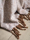 Gallery Home brown herringbone throw 200x180cm - British product