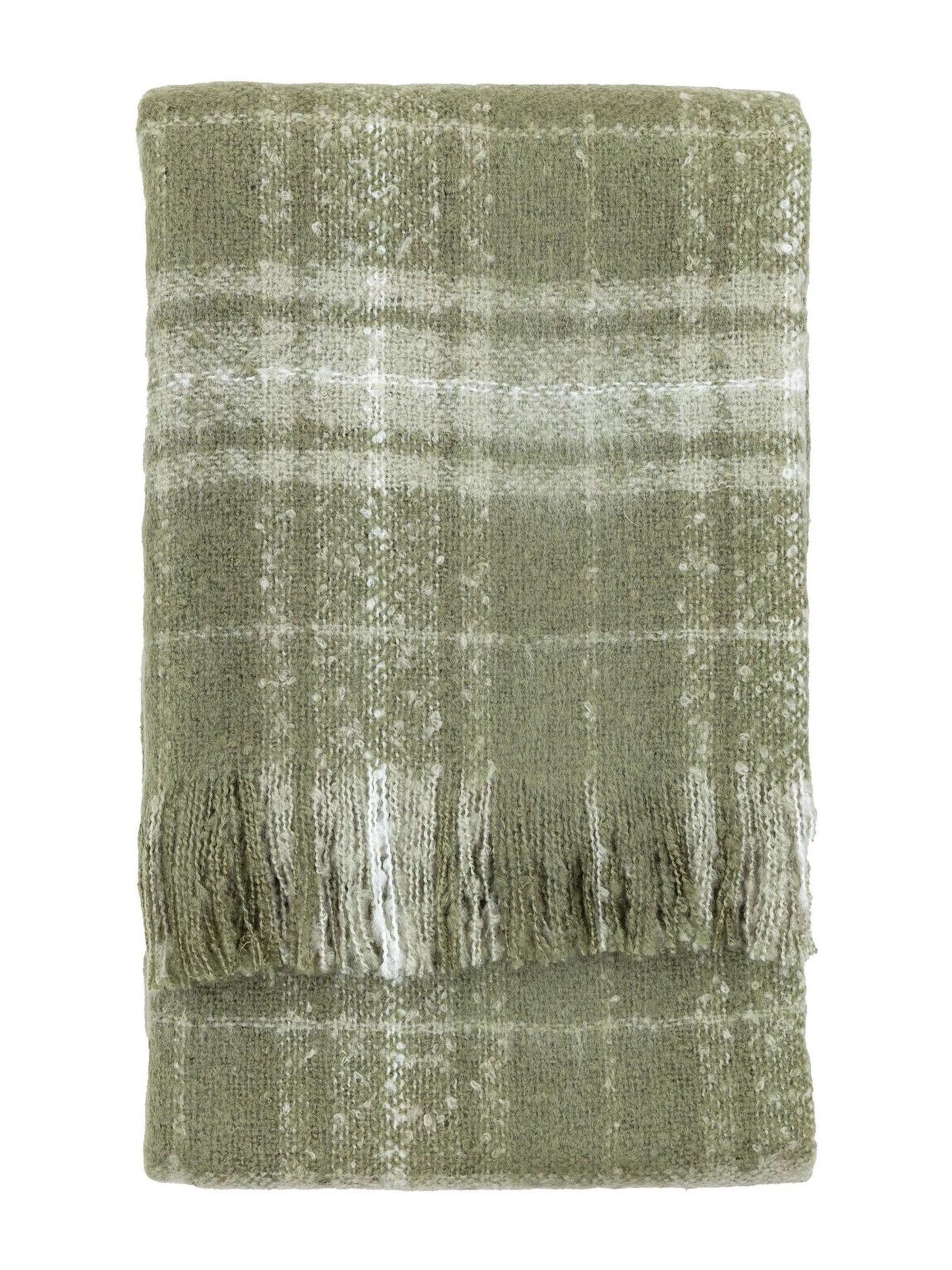 Gallery Home green check throw 200x180cm - British product
