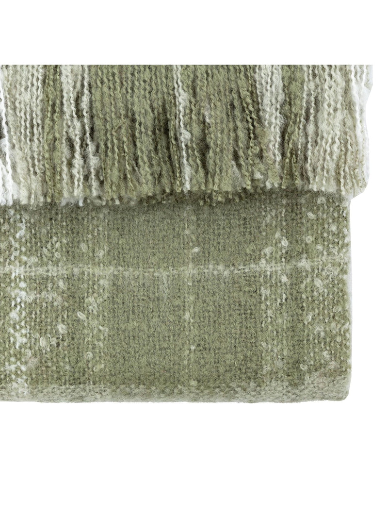 Gallery Home green check throw 200x180cm - British product