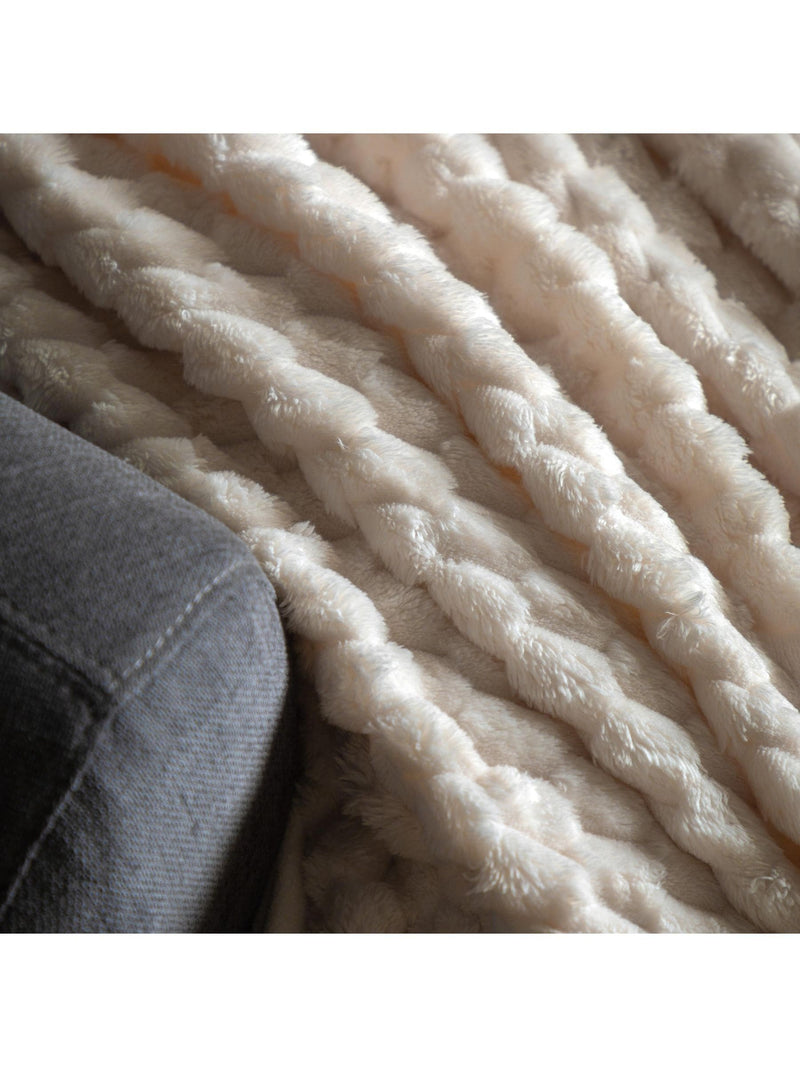 Gallery Home grey jacquard velvet knitted throw 200x150cm - British product