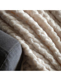 Gallery Home grey jacquard velvet knitted throw 200x150cm - British product