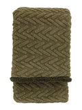 Gallery Home green herringbone Sherpa throw 200x140cm, imported from the UK