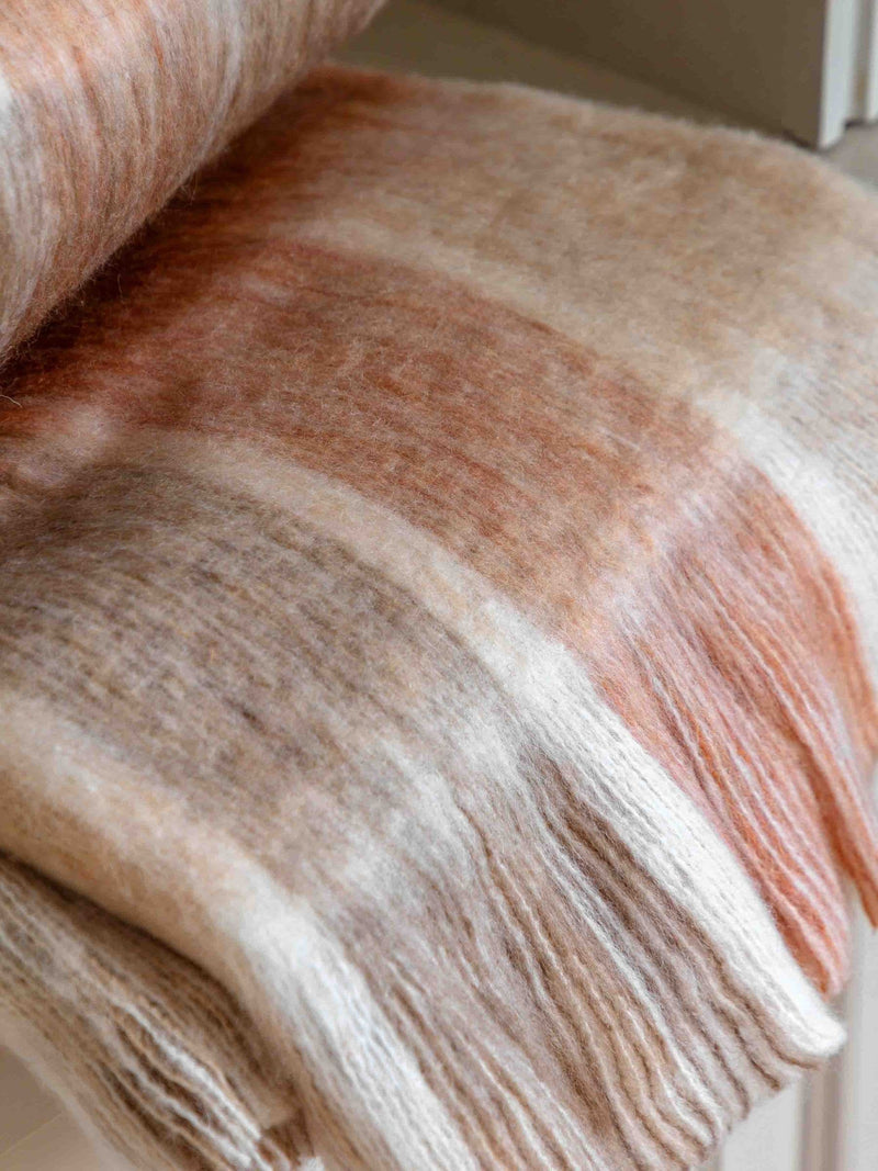 Gallery Home orange check throw - British product