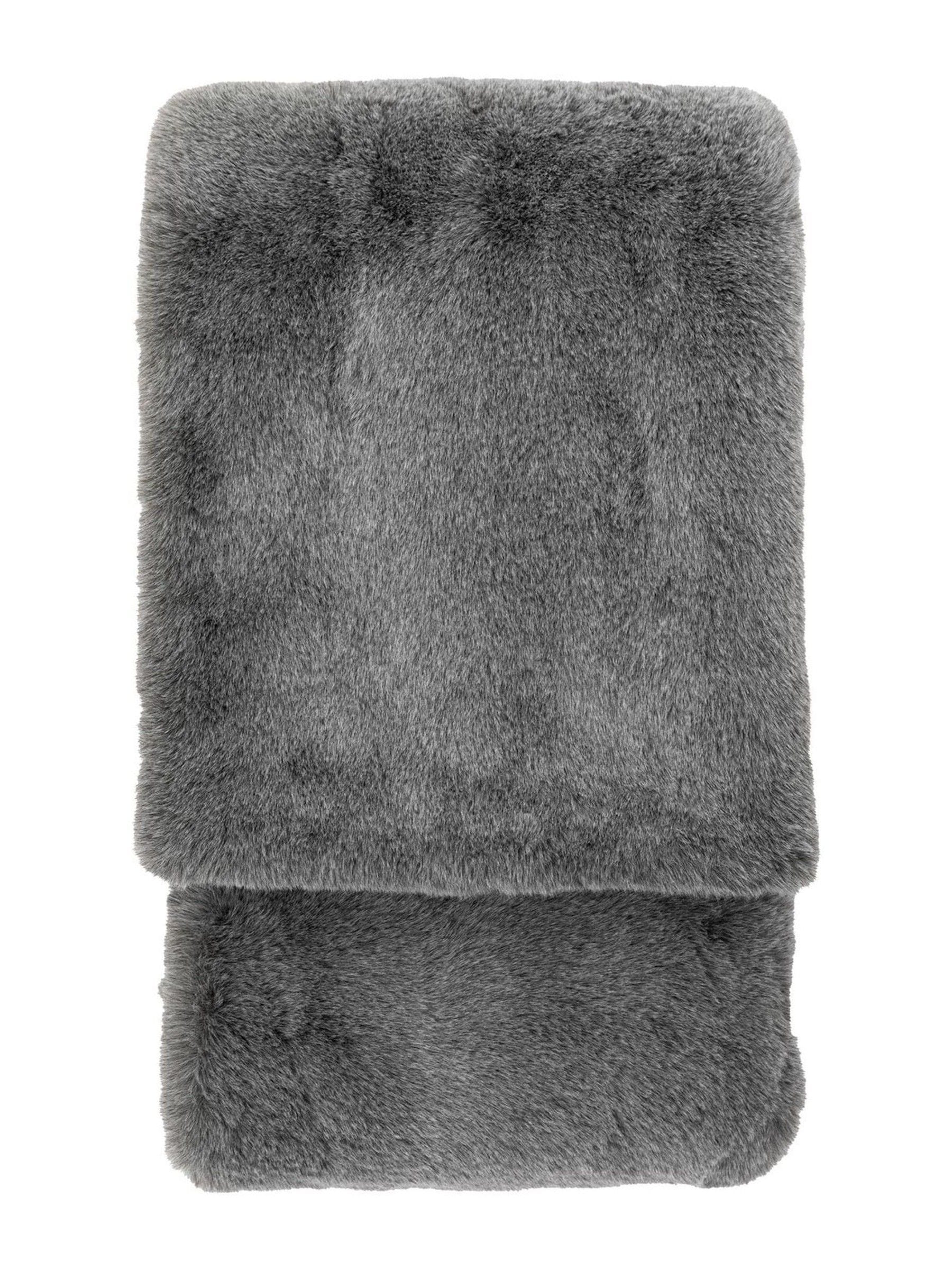 Gallery Home grey faux fur throw 150x200cm (British brand)
