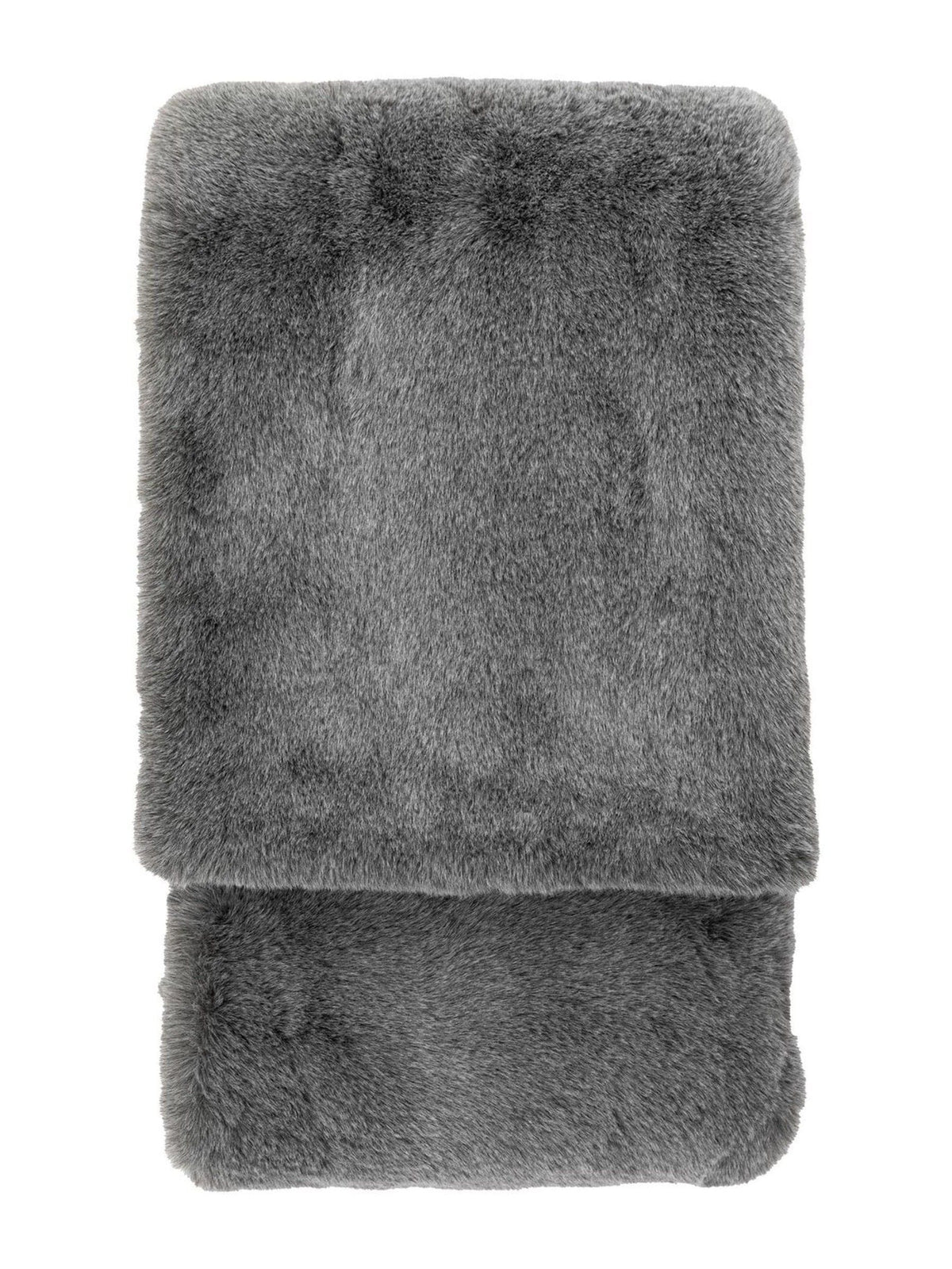Gallery Home grey faux fur throw 150x200cm (British brand)