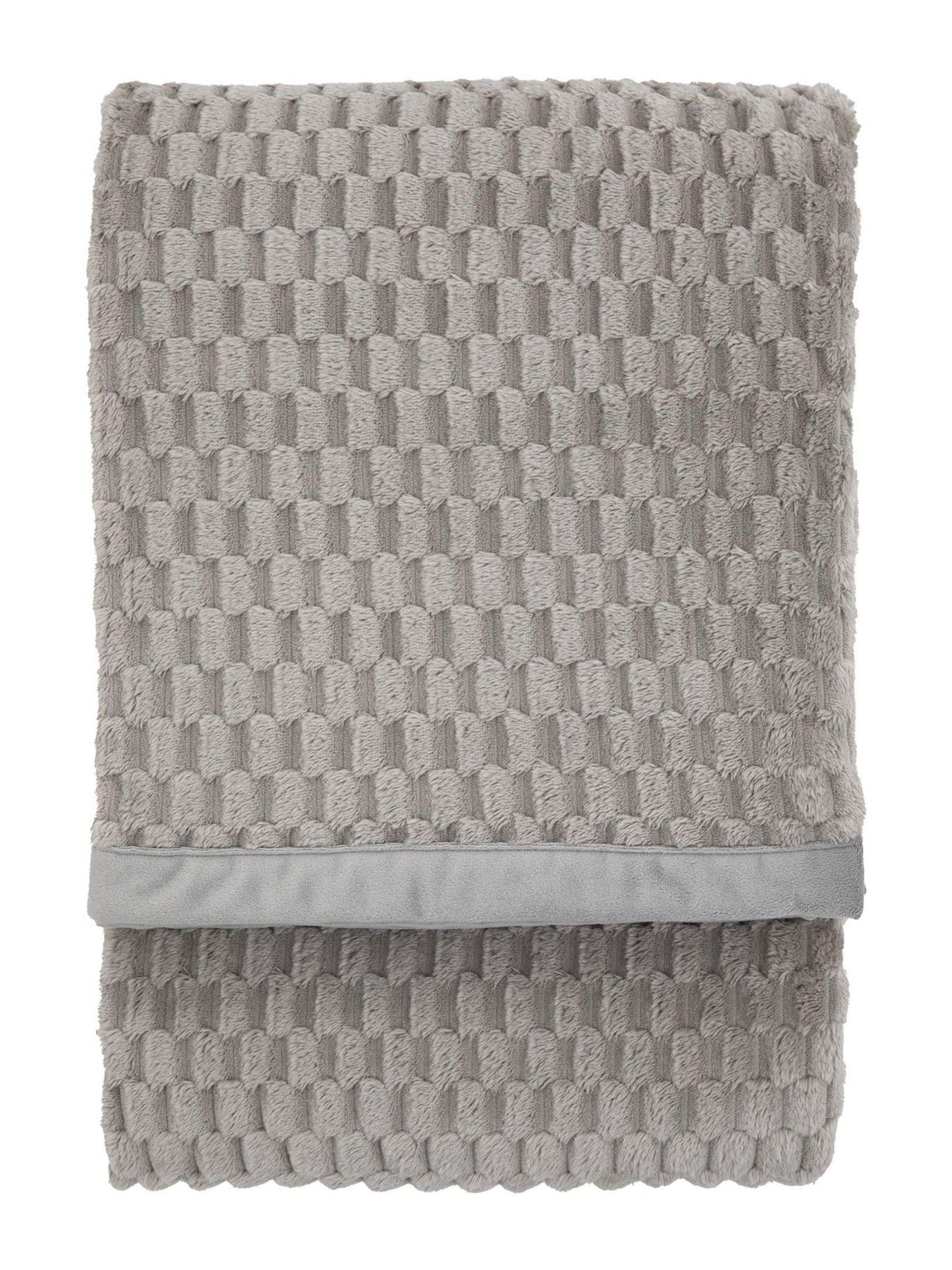 Gallery Home grey jacquard velvet knitted throw 200x150cm - British product
