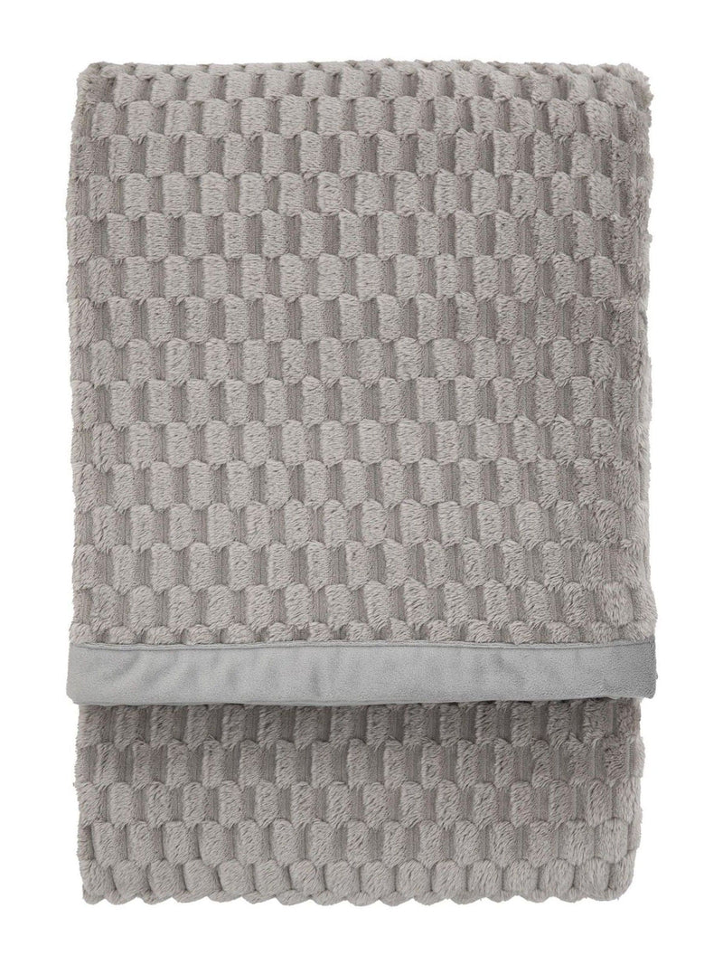 Gallery Home grey jacquard velvet knitted throw 200x150cm - British product