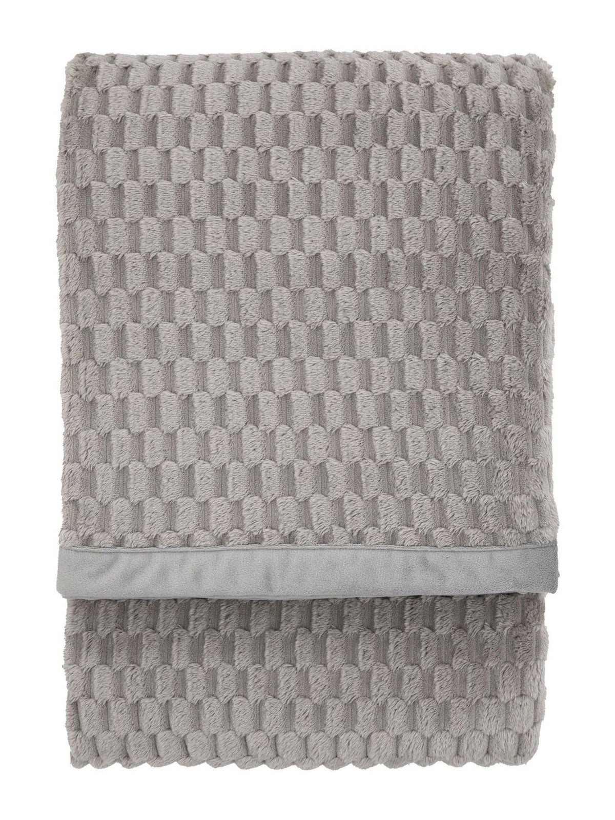 Gallery Home grey jacquard velvet knitted throw 200x150cm - British product