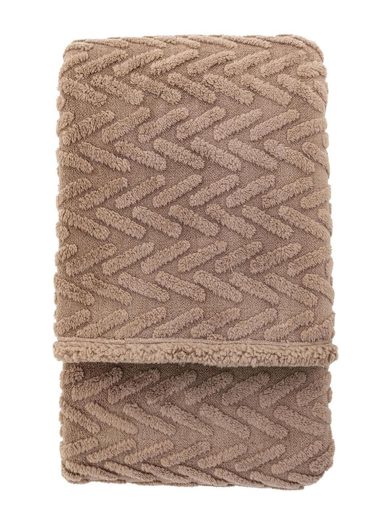 Gallery Home Sherpa throw black herringbone 140x200cm, UK version