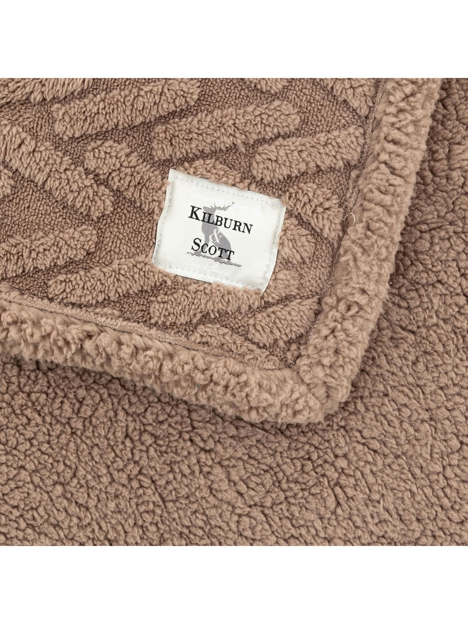 Gallery Home Sherpa throw black herringbone 140x200cm, UK version