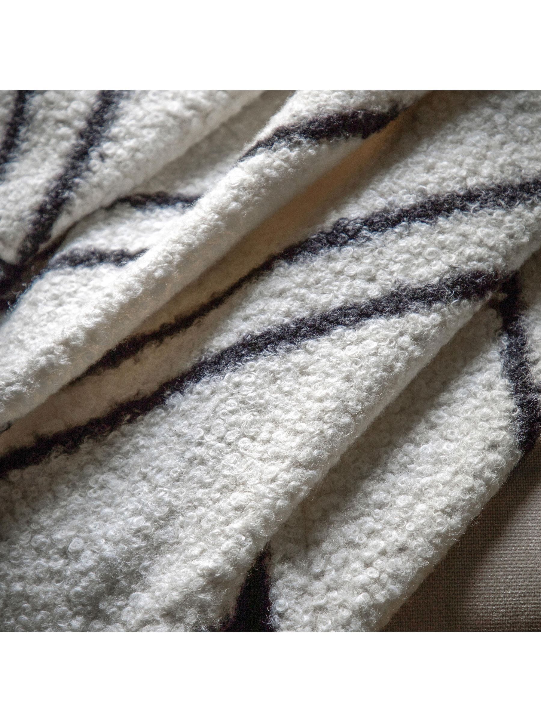 Gallery Home cream scalloped throw, imported from the UK