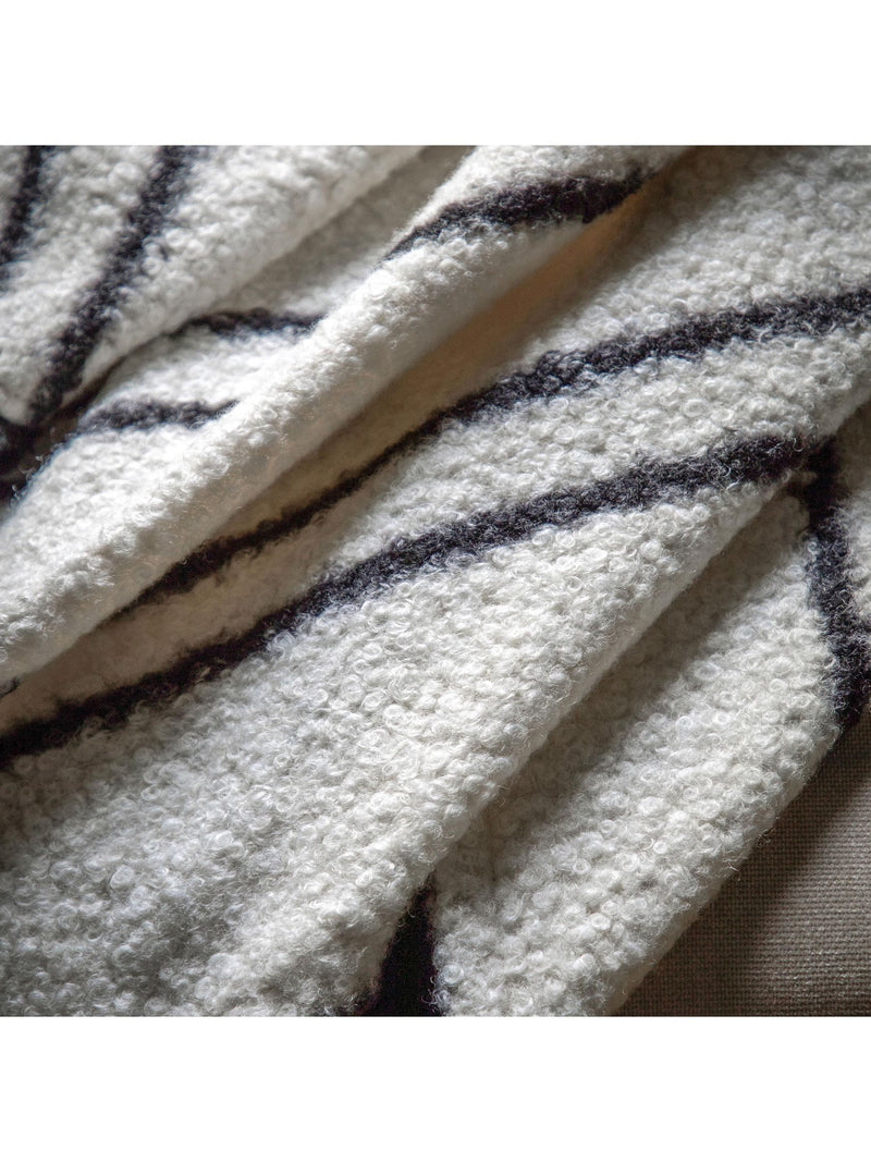 Gallery Home cream scalloped throw, imported from the UK