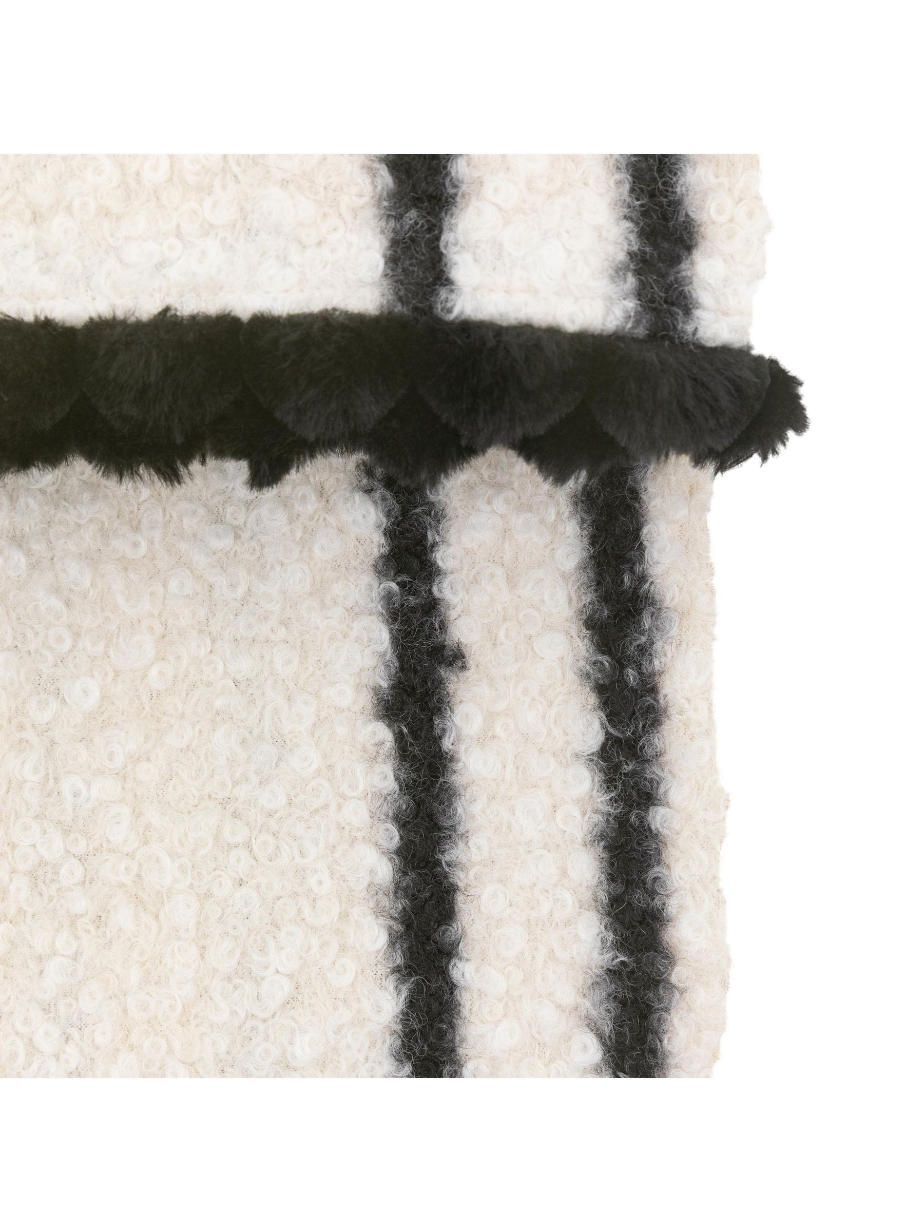 Gallery Home cream scalloped throw, imported from the UK