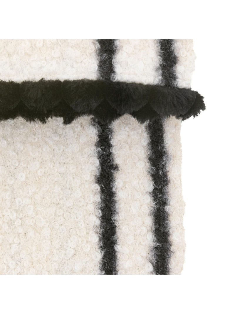 Gallery Home cream scalloped throw, imported from the UK