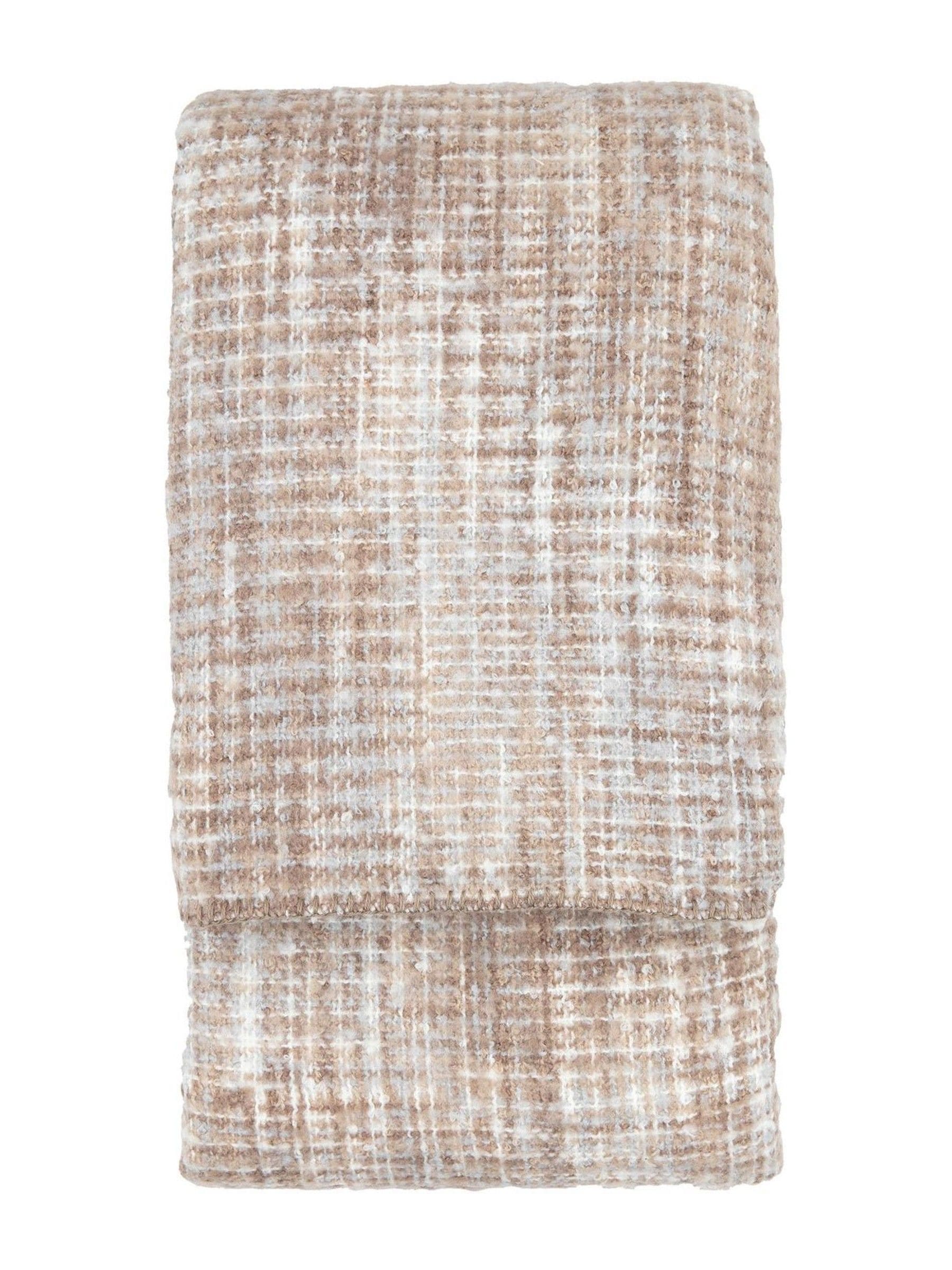 Gallery Home grey woven faux fur sherpa throw 200cm - British brand