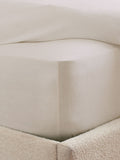 Ivory Brushed Cotton Supersoft Deep Fitted Sheet, UK version
