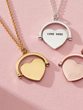 Posh Totty Designs gold tone heart spinner necklace, UK version