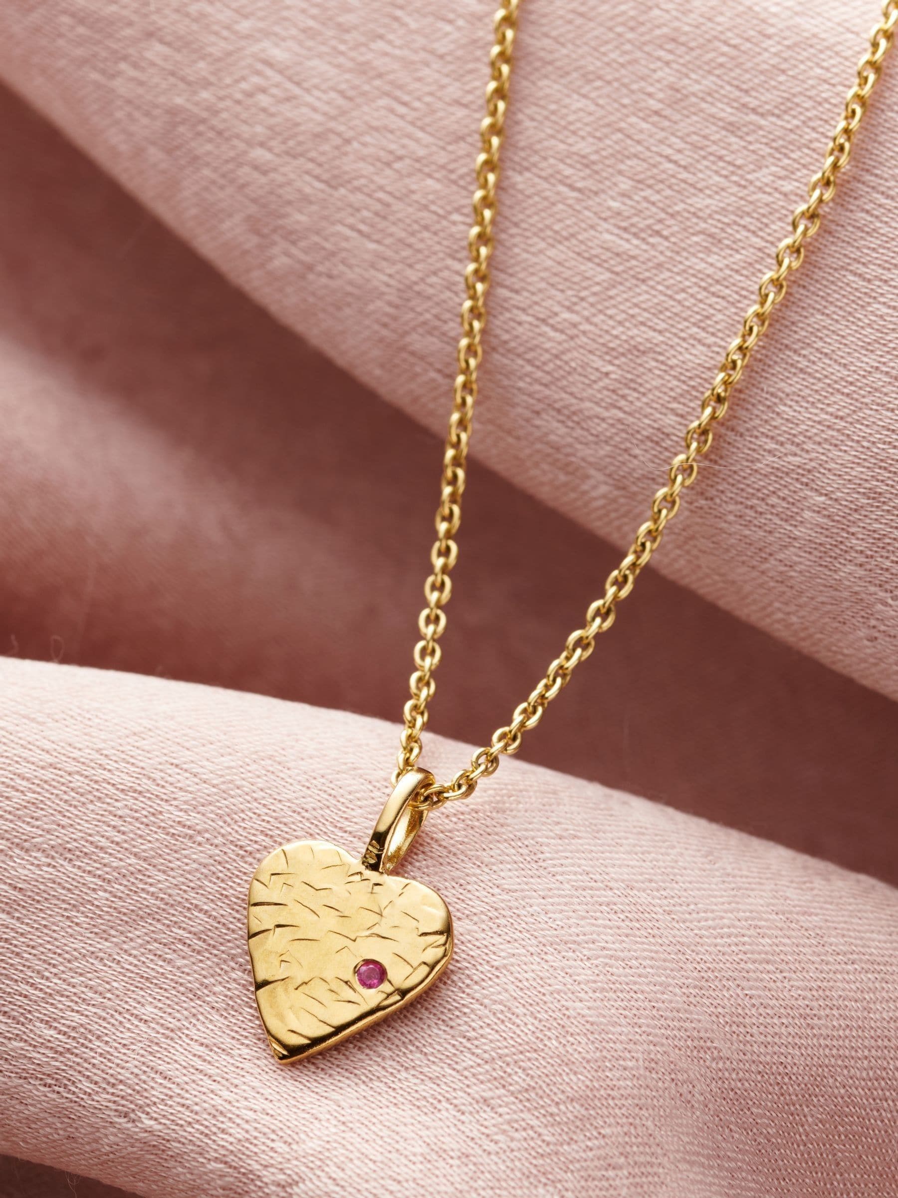 Posh Totty Designs gold tone birthstone heart charm necklace, imported from the UK
