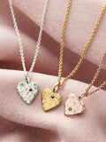 Posh Totty Designs gold tone birthstone heart charm necklace, imported from the UK
