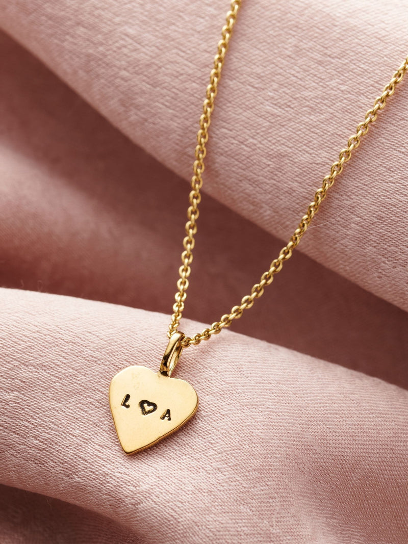 Posh Totty Designs gold tone birthstone heart charm necklace, imported from the UK