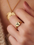 Posh Totty Designs Gold Tone Lobster Signet Ring, imported from the UK