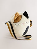 Squishmallow cat cross body bag brown cream 16cm - British product