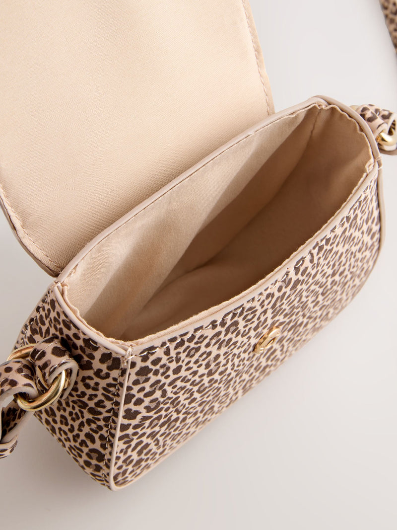 Western cross-body bag with animal print, imported from the UK