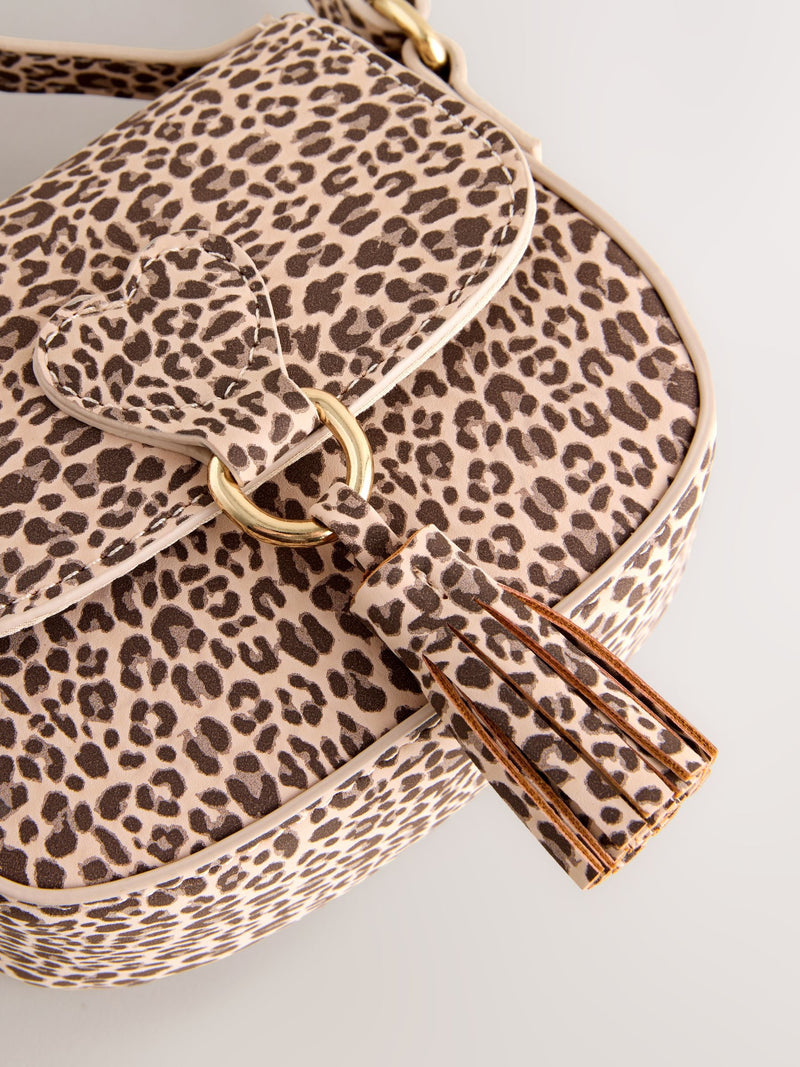 Western cross-body bag with animal print, imported from the UK
