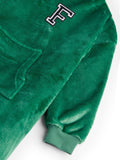 Personalised kids character cushion hooded blanket - British product