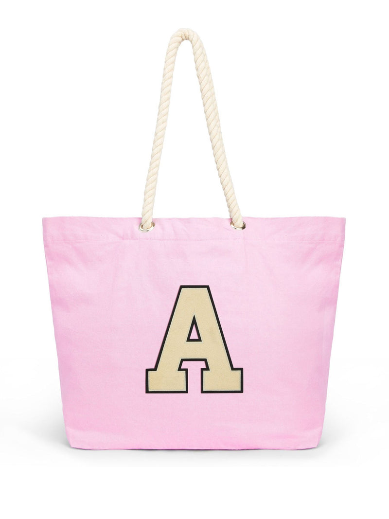 Alphabet personalised cotton tote bag with marine style (British brand)
