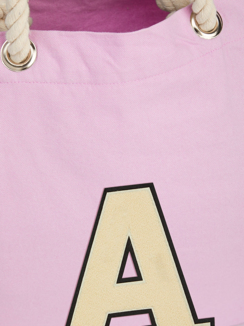 Alphabet personalised cotton tote bag with marine style (British brand)