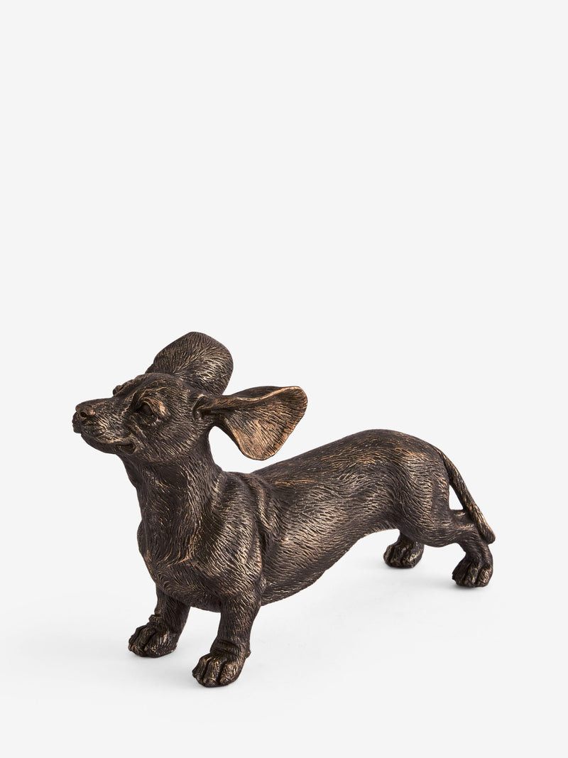 Bronze Hoxley Dachshund ornament - British product