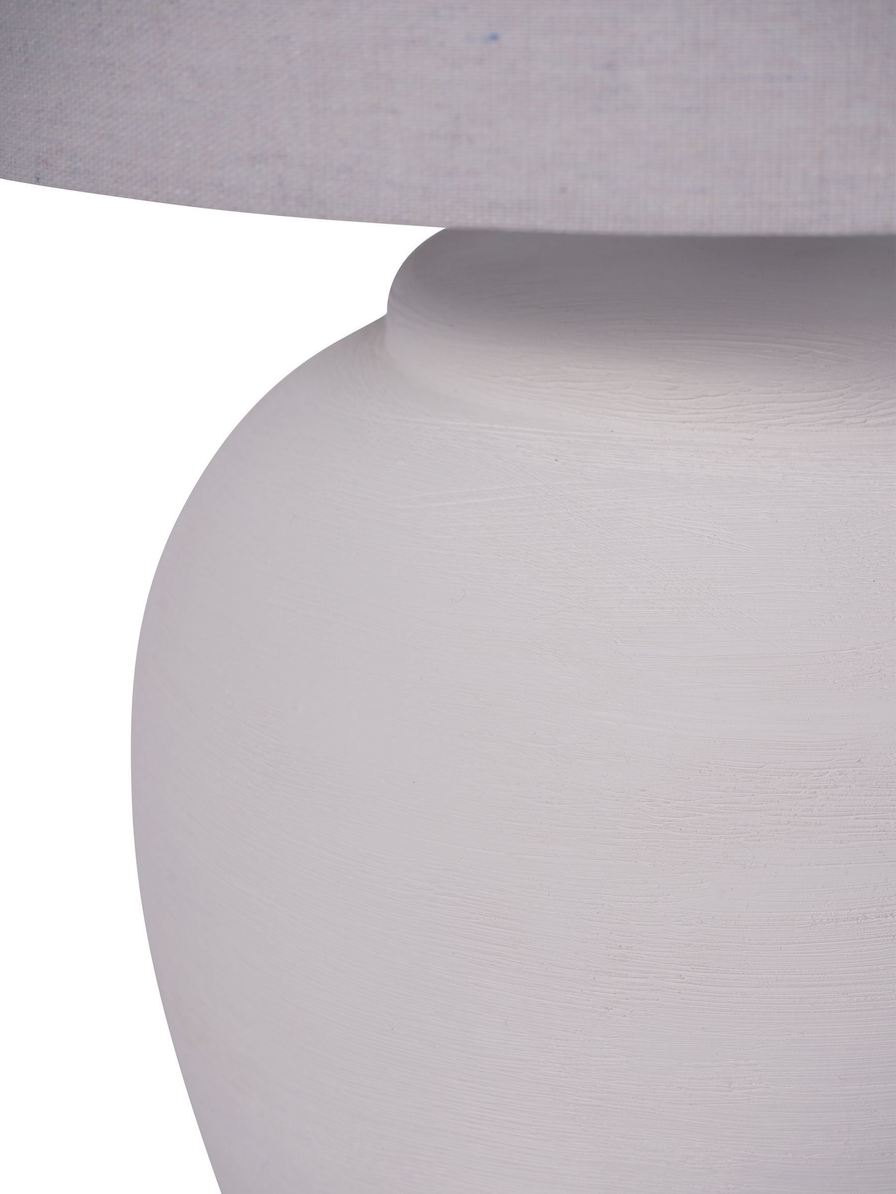 Libra Interiors Rhodes white ceramic table lamp large, UK version