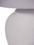 Libra Interiors Rhodes white ceramic table lamp large, UK version