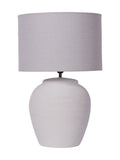 Libra Interiors Rhodes white ceramic table lamp large, UK version